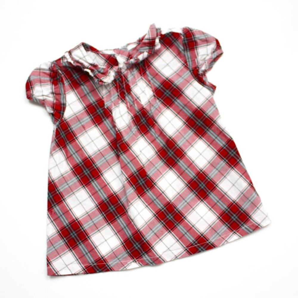 Janie and Jack Top Girls size 2T Red Plaid Blouse 2013